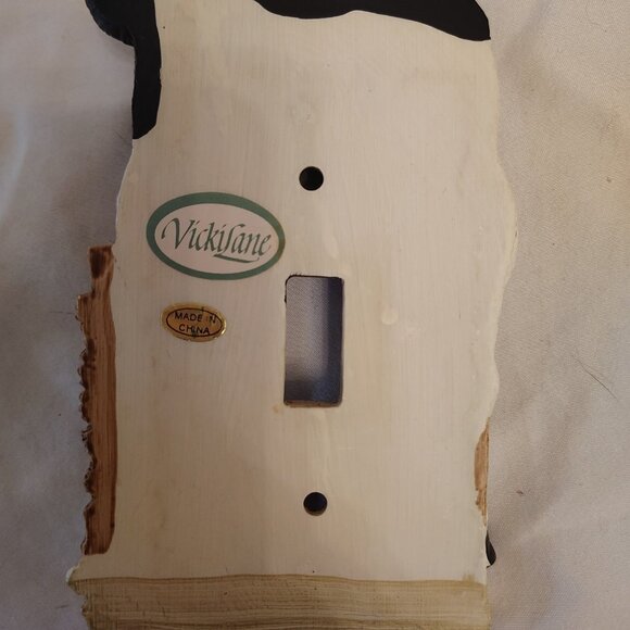 New Vicki Lane Ceramic Dairy Cow Single Light Switch Cover - Picture 4 of 8